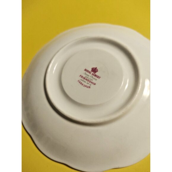 Royal Albert Chelsea Shape Tea Cup Set Friendship Series "Larkspur" - Picture 11 of 11